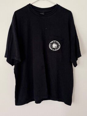 Men’s Classic Platinum Black Union Graphic Pocket T-Shirt XL – Made in USA